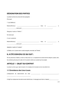 Modèle gratuit bail location garage particulier Modèle gratuit bail location garage particulier