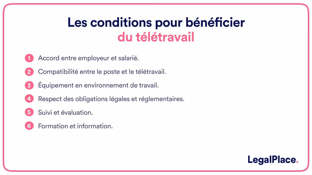 Les conditions pour bénéficier du télétravail