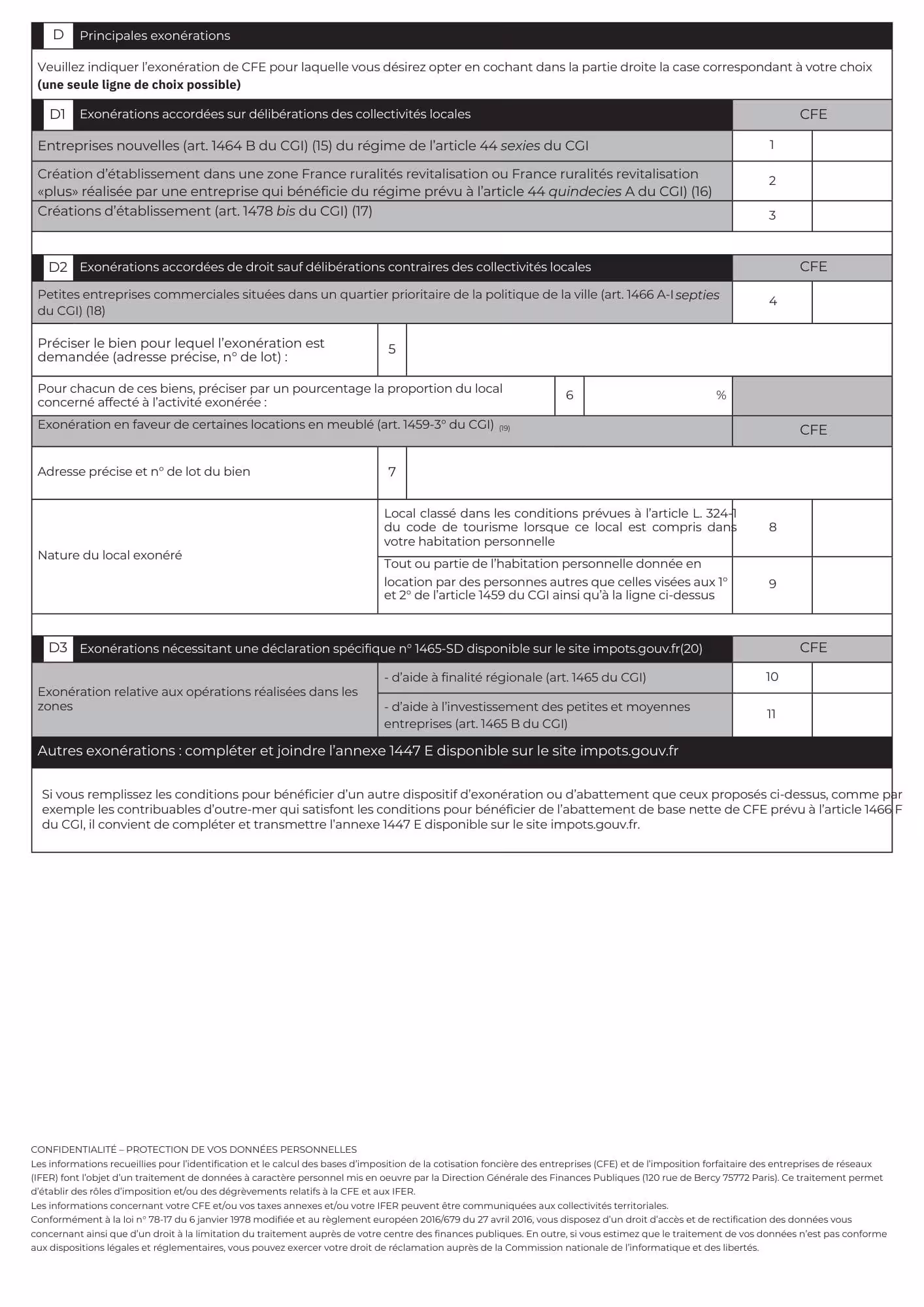 exemple déclaration CFE page 4