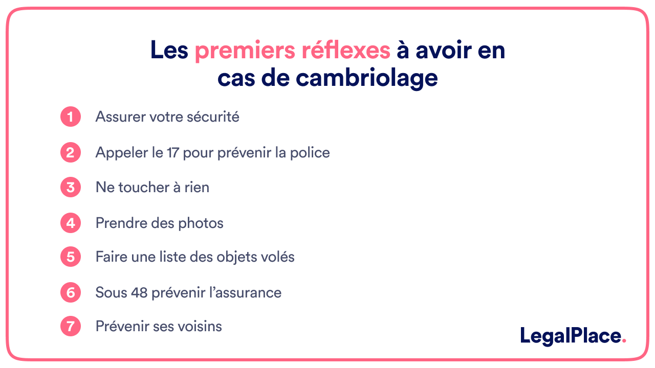 Les premiers réflexes à avoir en cas de cambriolage