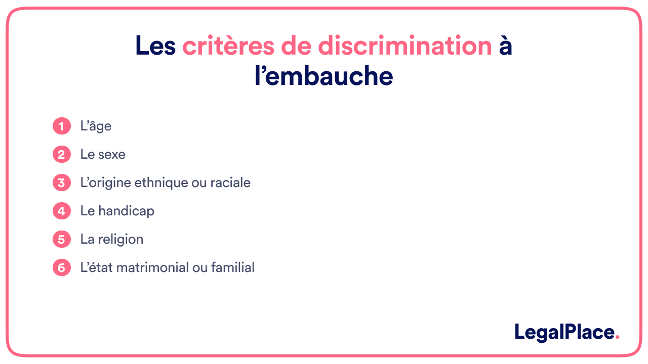 Les critères de discrimination à l'embauche