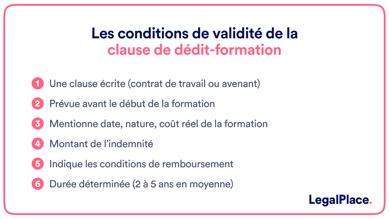 Les conditions de validité de la clause de dédit-formation