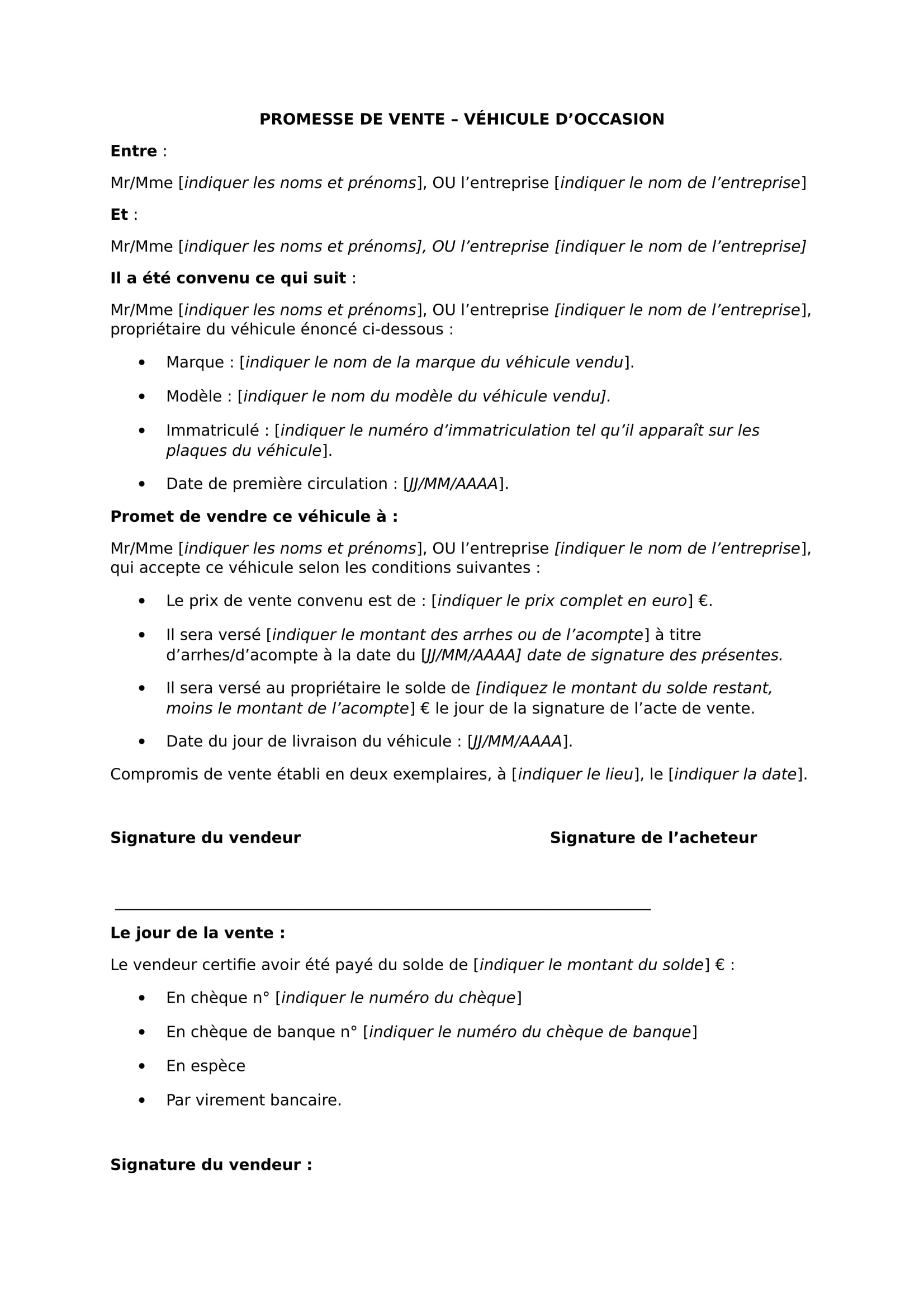 Lettre Annulation De Vente D Un Véhicule Entre Particulier