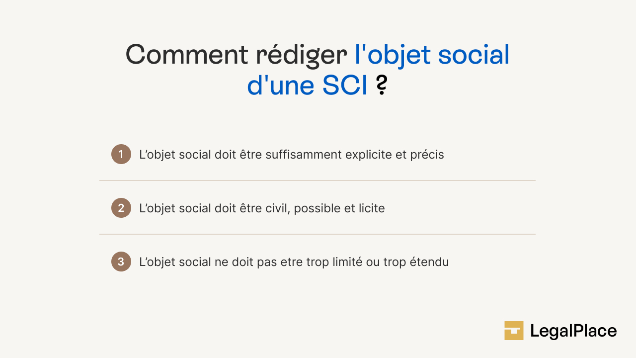 Comment rédiger l'objet social d'une SCI ?