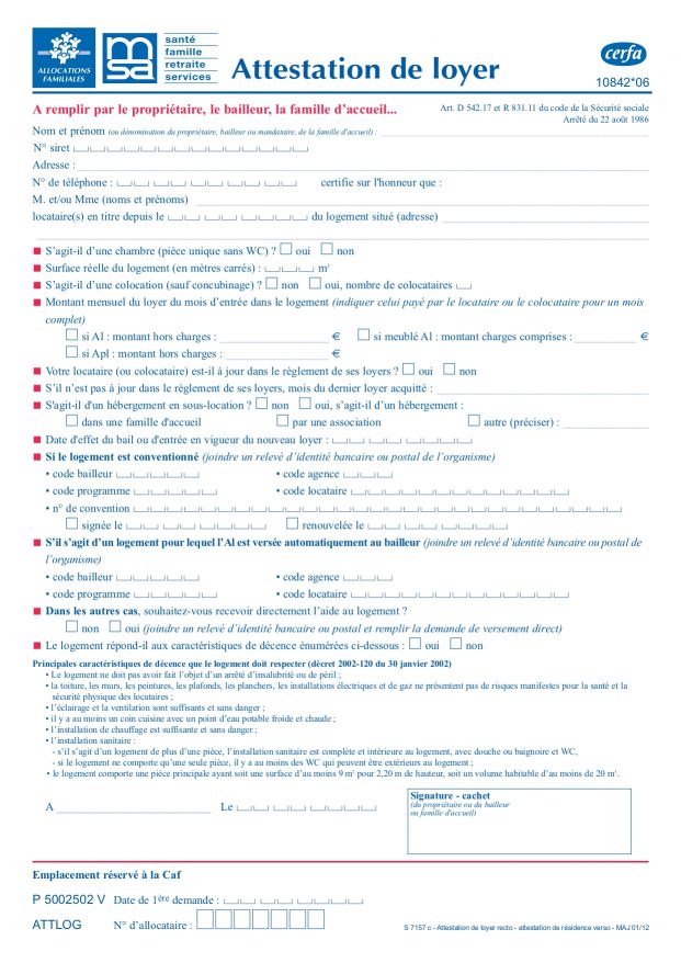 L'attestation de loyer définition, utilité et modèle