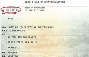 Vignette environnemental étiqueté avec votre plaque d'immatriculation –