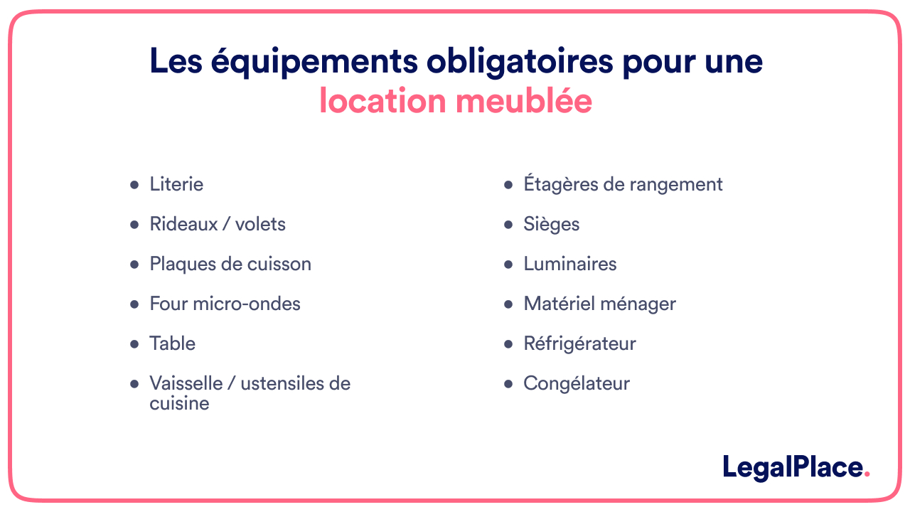 Les équipements obligatoires pour la location meublée