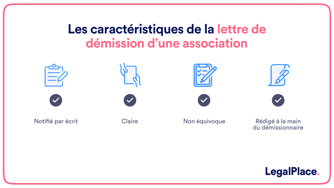 Les caractéristiques de la lettre de démission d'une association