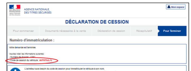 Je N Ai Pas Noté Le Code De Cession