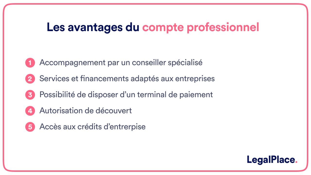 Les avantages du compte professionnel