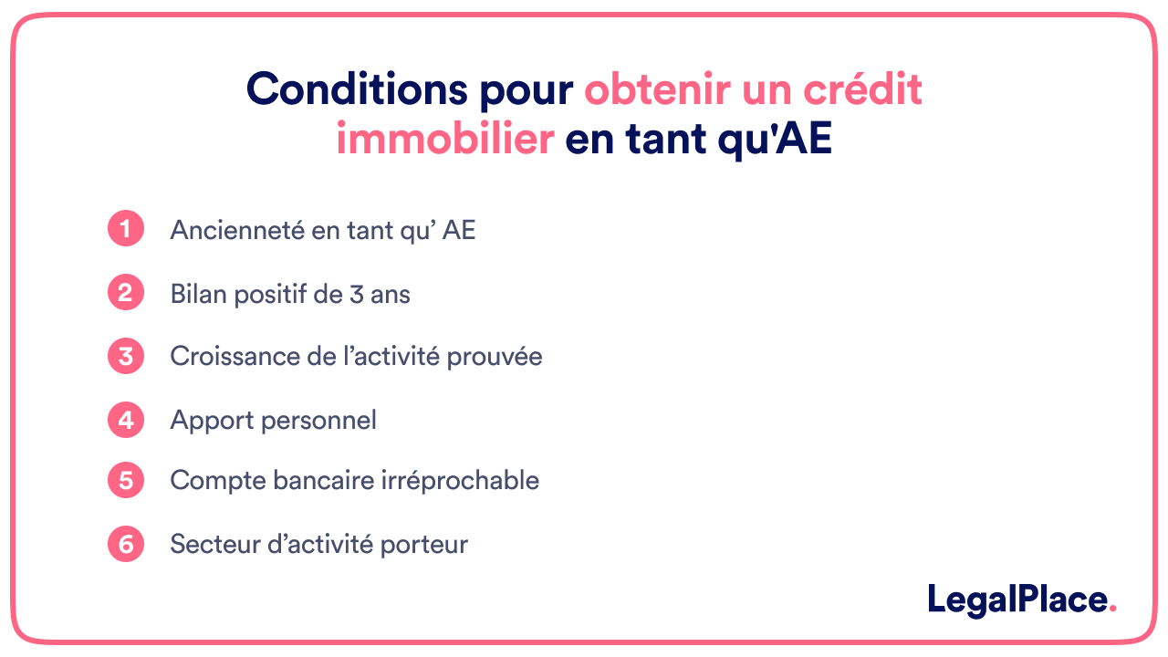 Conditions pour obtenir un crédit immobilier en tant qu'AE 