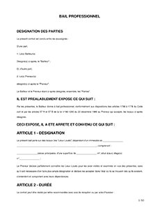 Contrat de bail appartement