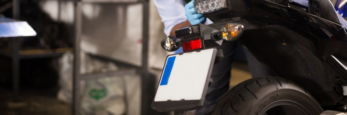 La Plaque D Immatriculation De La Moto