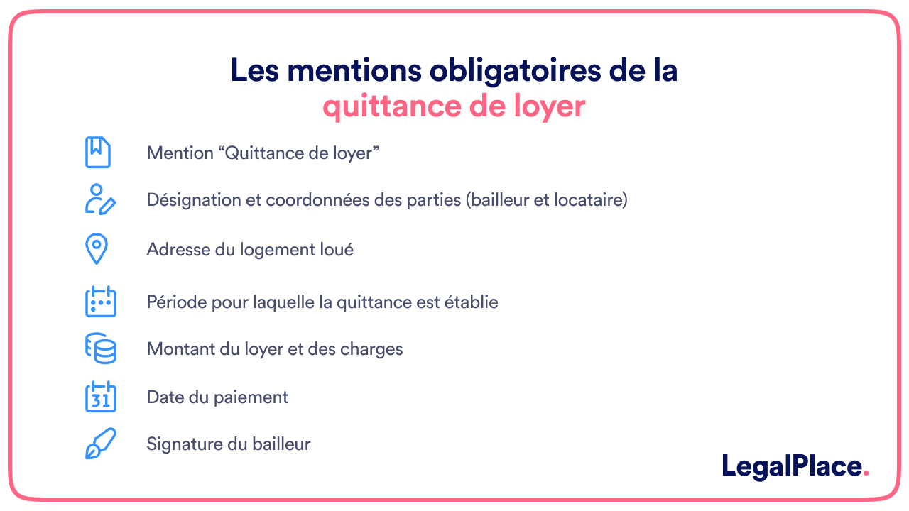 les mentions obligatoires de la quittance de loyer