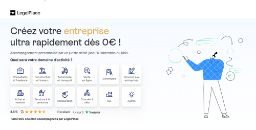 création d'entreprise avec Legalplace