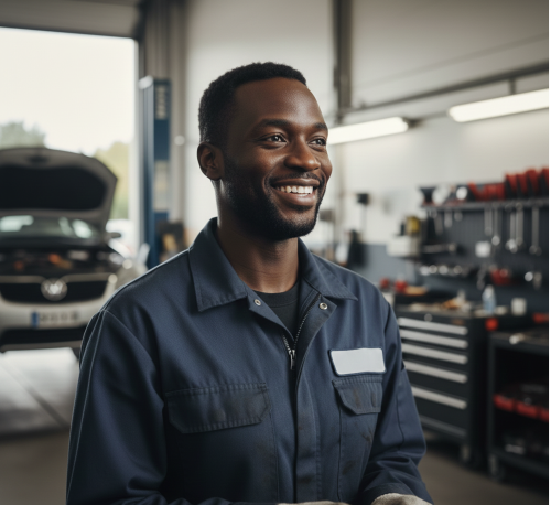 une personne travaillant dans l'automobile
