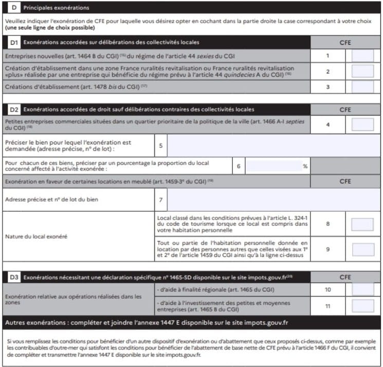 déclaration cfe encadré 7