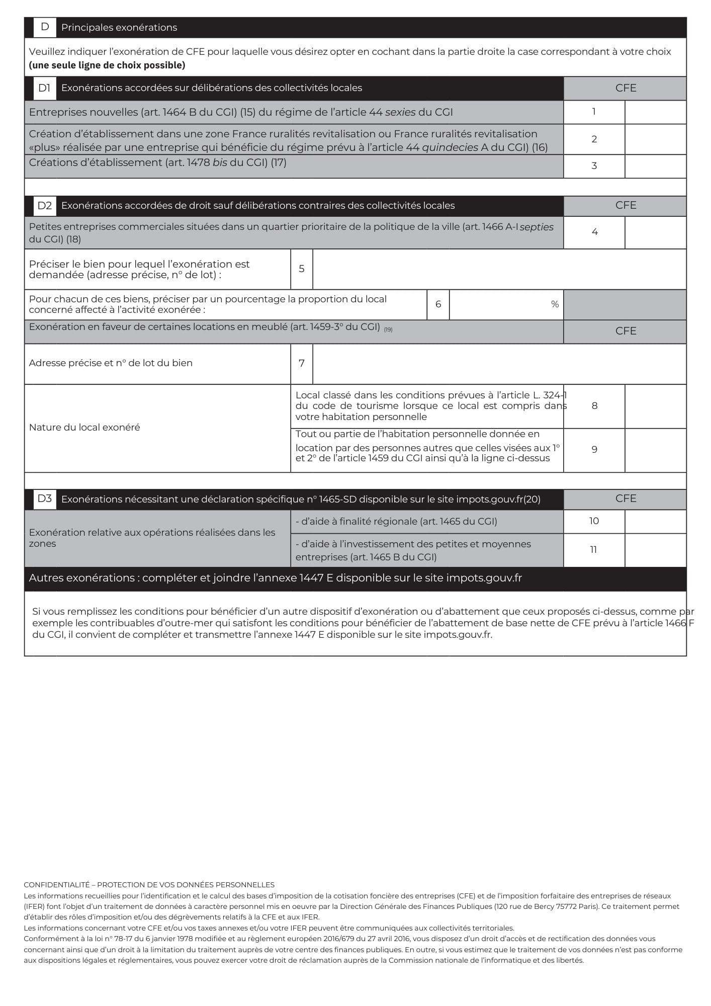 exemple déclaration CFE page 4
