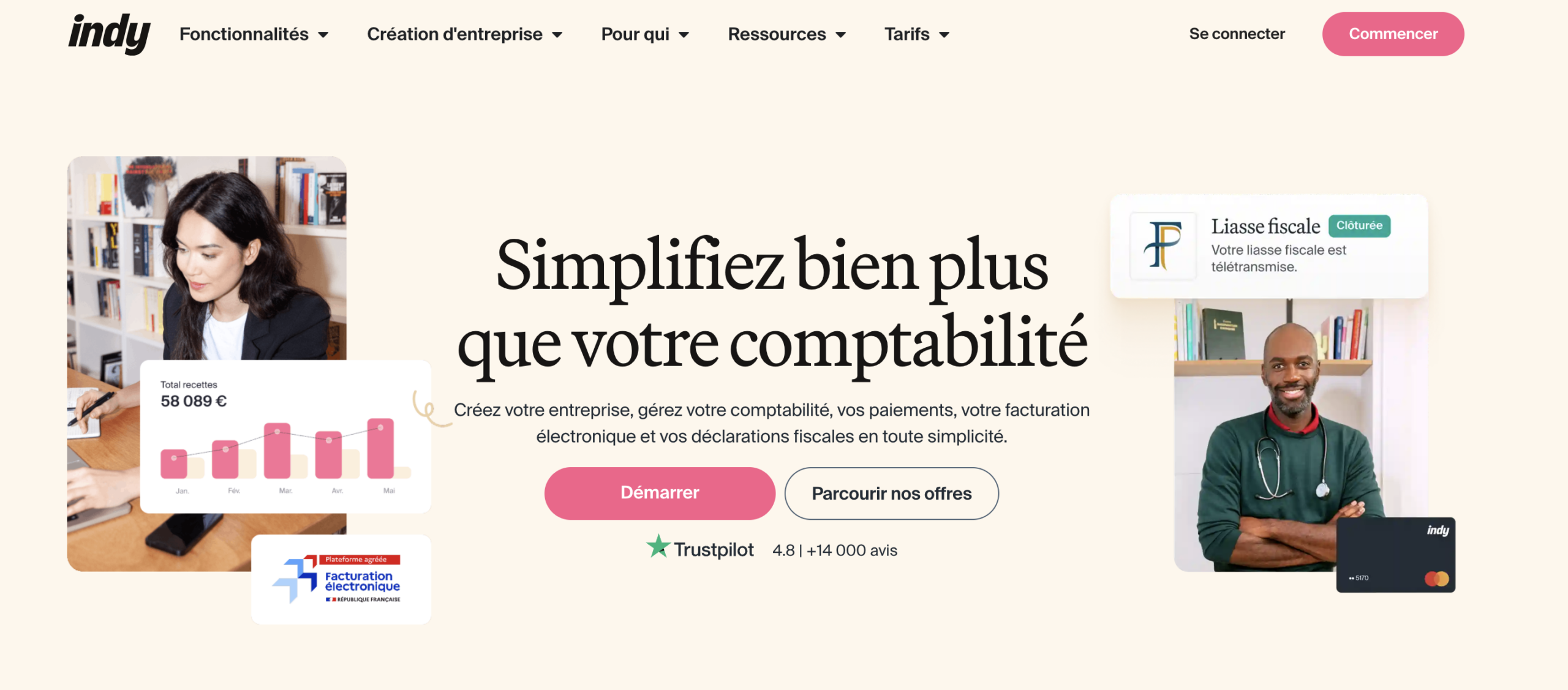 Créer entreprise Indy